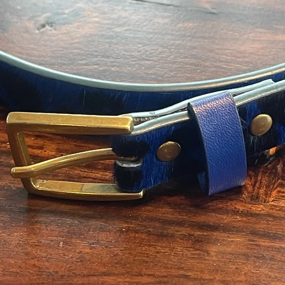 GAP Blue and Black Belt with Gold Buckle